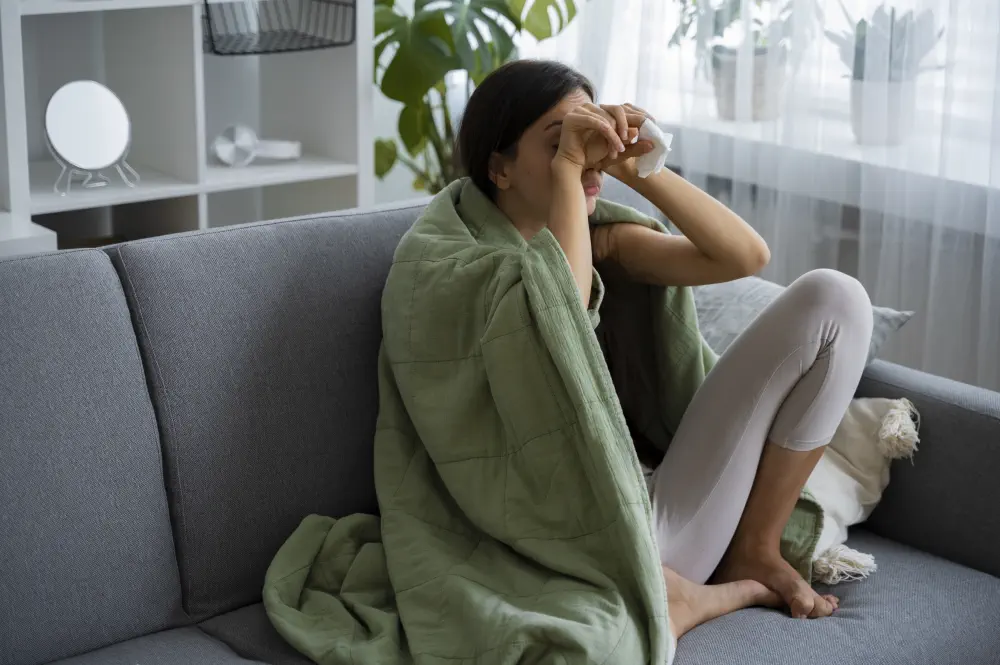 full-shot-woman-suffering-from-allergies How Addictive is Ketamine? Unveiling the Hidden Dangers