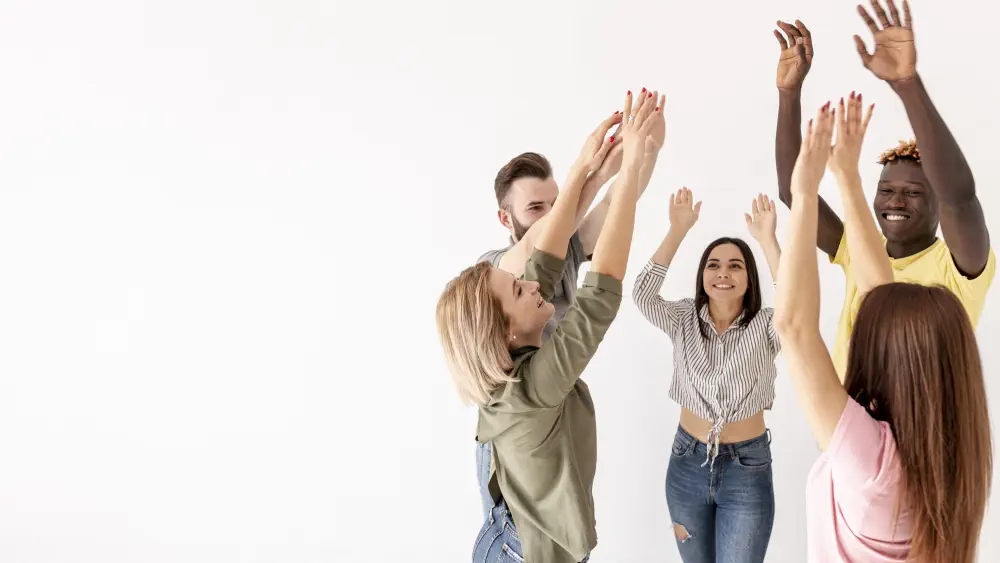 copy-space-friends-together-with-hands-raised 5 Reasons Why Teenagers Use Drugs. Tips for Parents