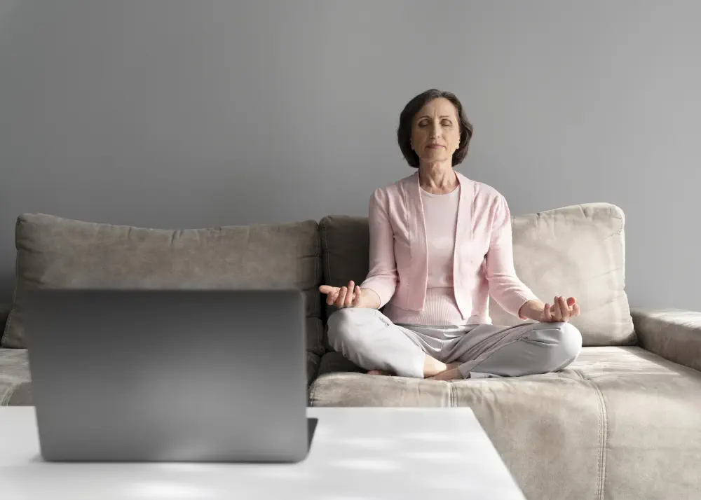full-shot-woman-meditating 6 Main Signs of Drug Addiction You Should Know