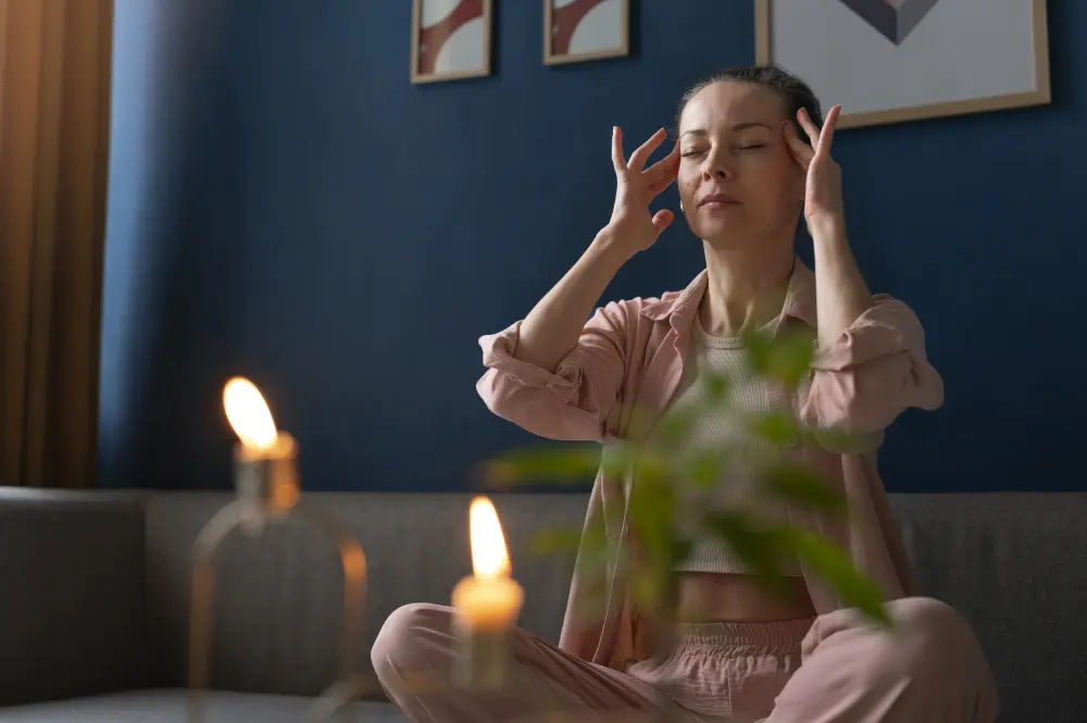 side-view-woman-practicing-facial-yoga 5 Reasons Why Teenagers Use Drugs. Tips for Parents