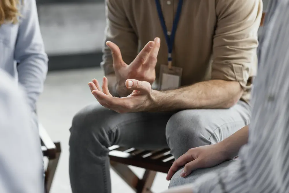 close-up-group-therapy-concept How Long Does Drug Rehabilitation Take? Length of Addiction Treatment