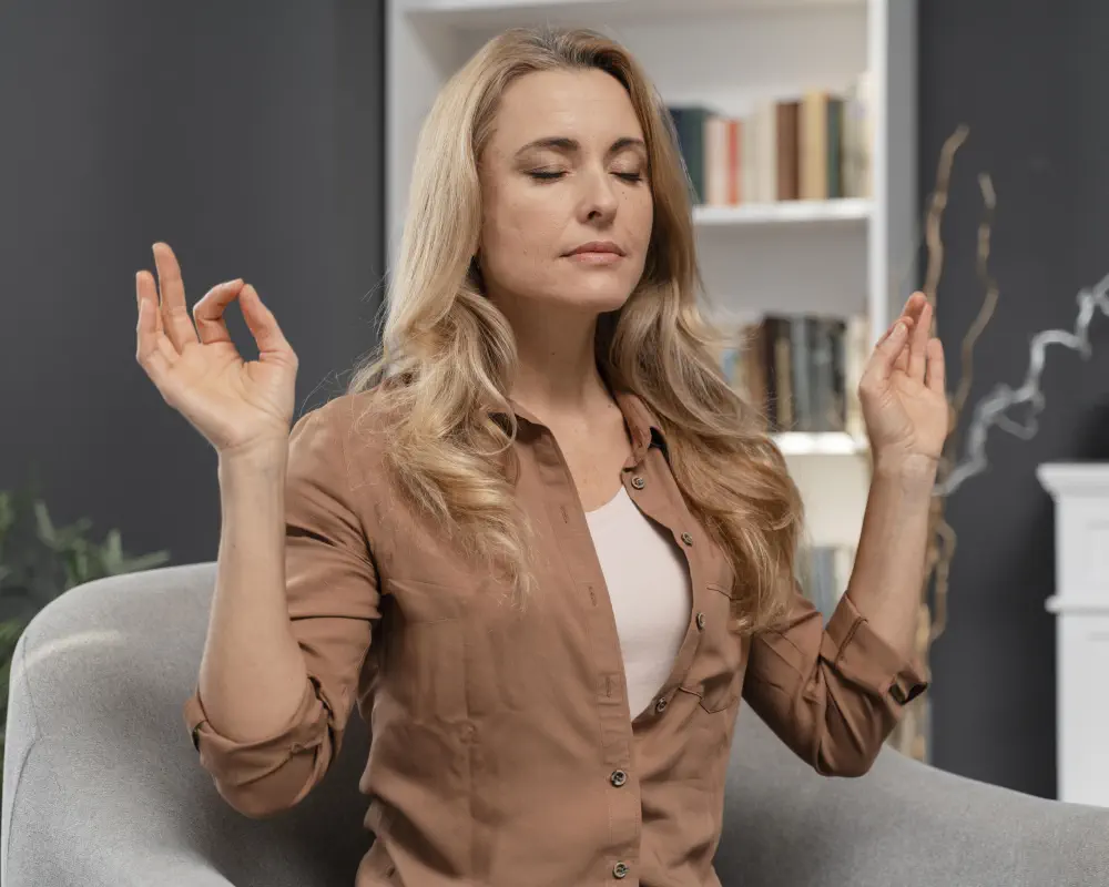 woman-with-closed-eyes-trying-calm-herself How Long Does Drug Rehabilitation Take? Length of Addiction Treatment