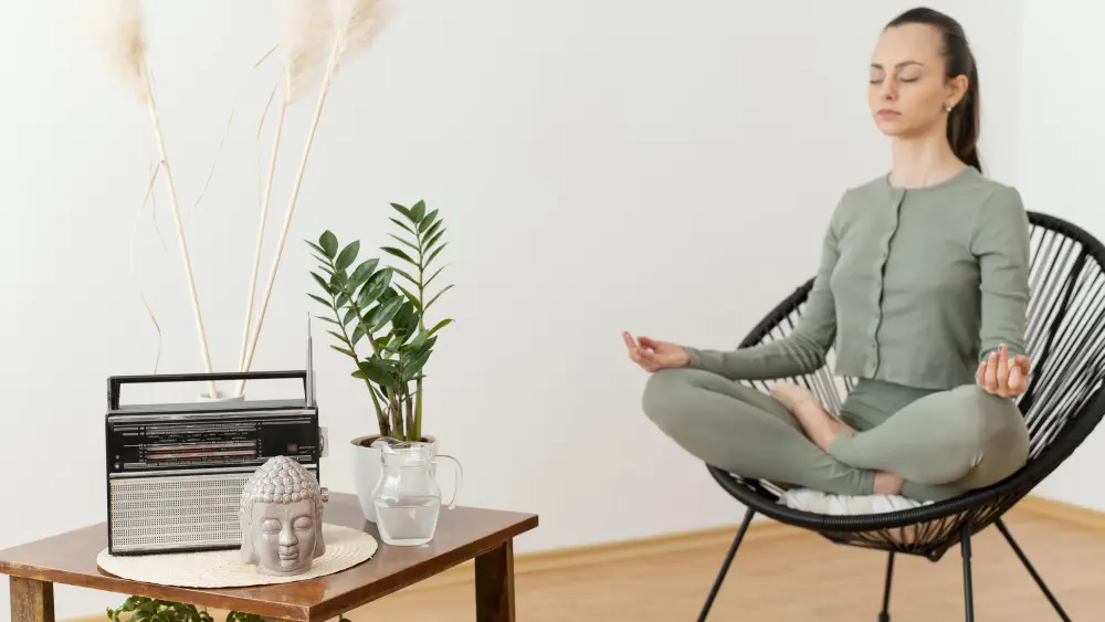 woman-meditating-home-chair How Long Does Ativan Last in Your System?