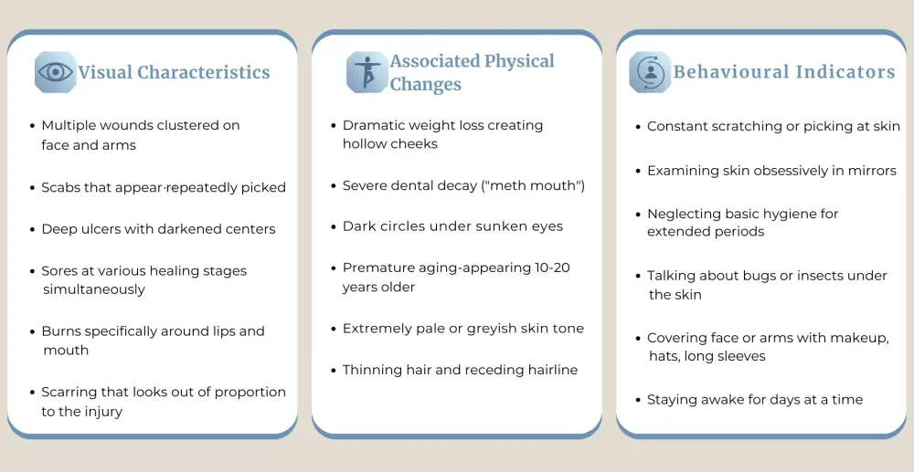Methamphetamine Skin Damage