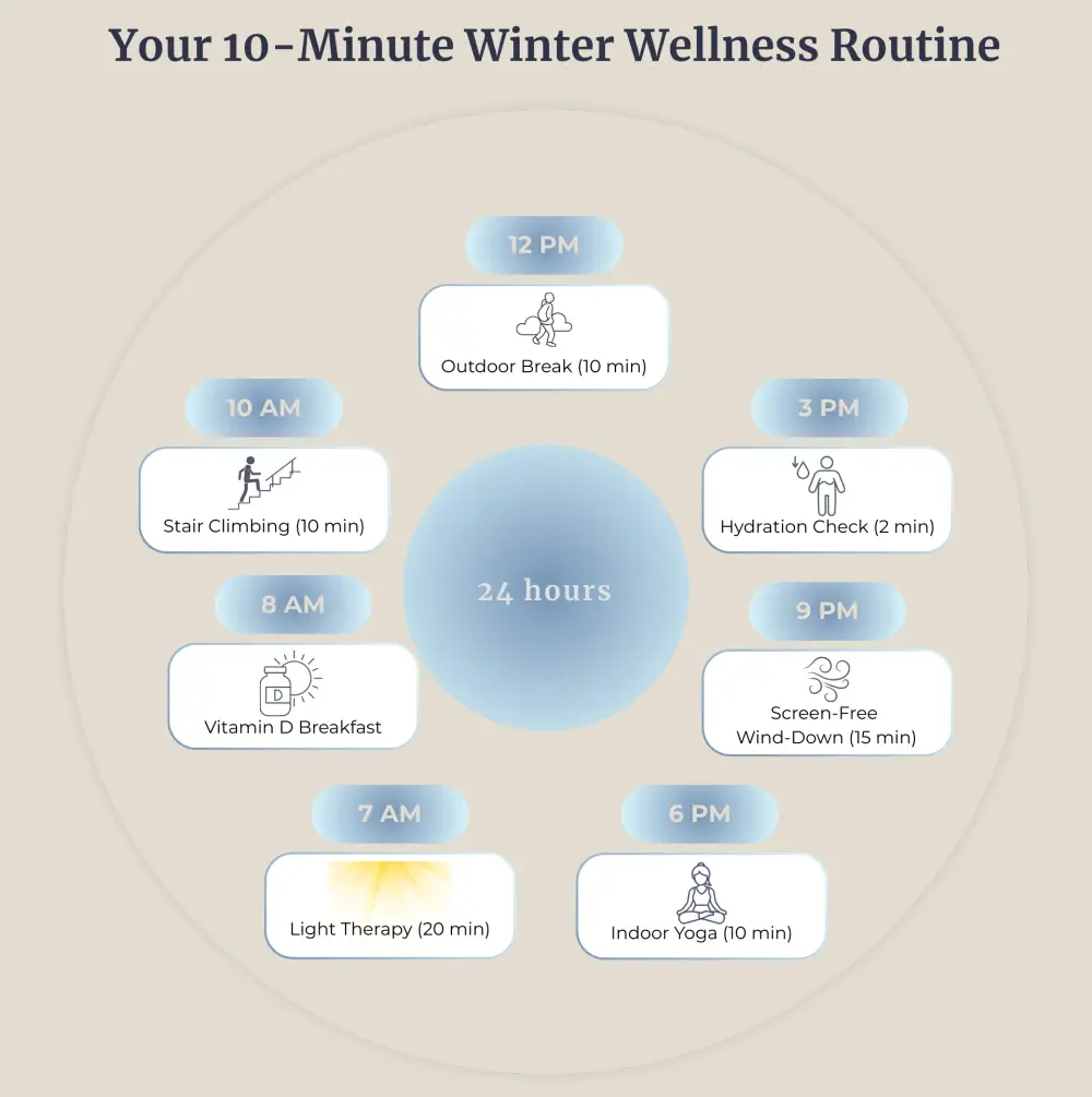 Wellness routine infographic.