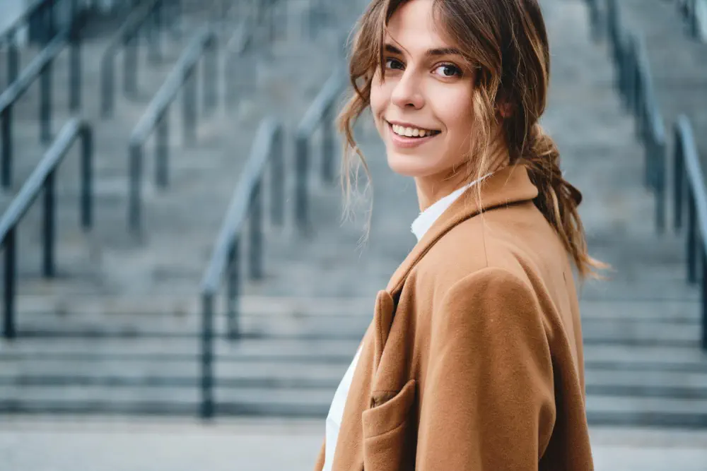 A woman practicing radical honesty and self-reflection in recovery